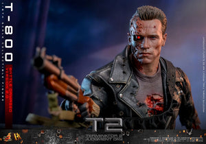 HOT TOYS Terminator 2 Figura 1/6 Movie Masterpiece T-800 Battle Damaged Version 2.0 32 cm