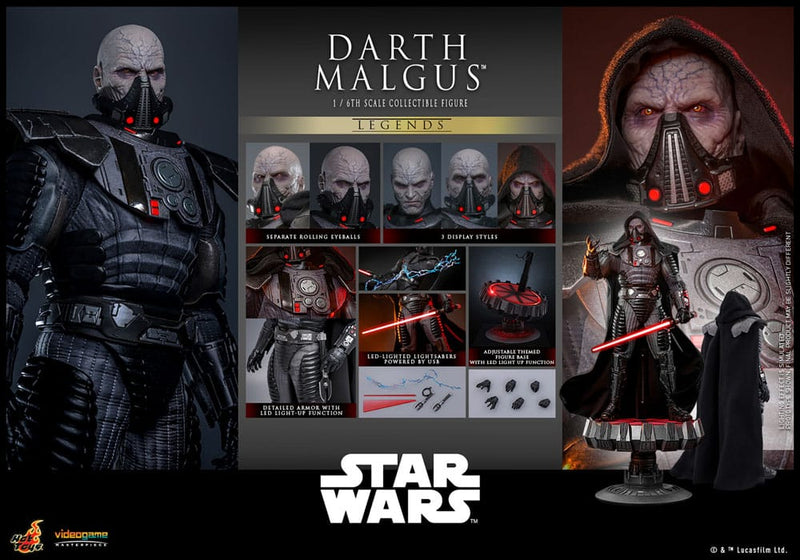 HOT TOYS Star Wars Legends Figura Videogame Masterpiece 1/6 Darth Malgus 34 cm