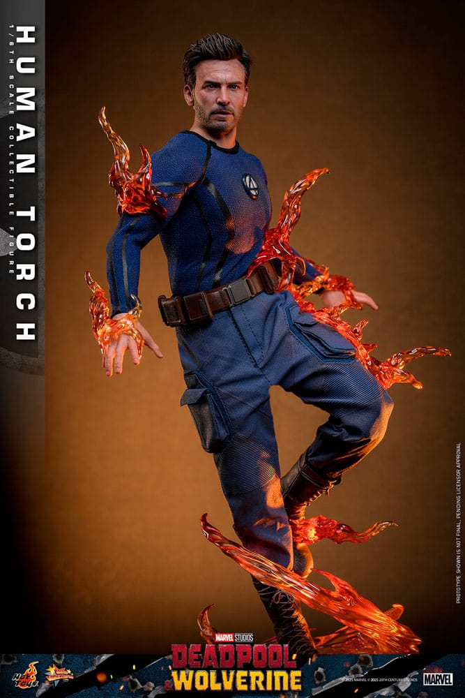 HOT TOYS Deadpool & Wolverine Movie Masterpiece Figura 1/6 Human Torch 31 cm