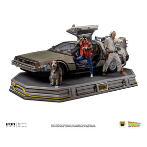 Iron Studios Regreso al Futuro Estatua 1/10 Art Scale DeLorean Full Set 23 cm