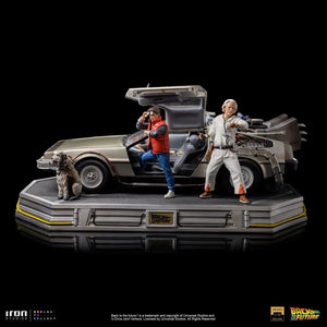 Iron Studios Regreso al Futuro Estatua 1/10 Art Scale DeLorean Full Set 23 cm