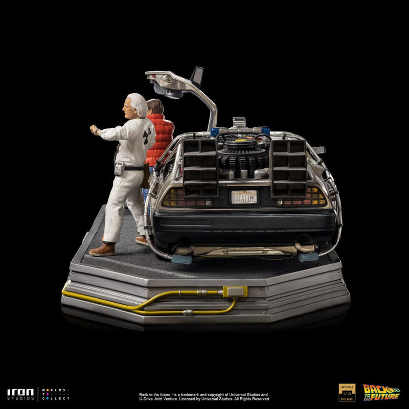 Iron Studios Regreso al Futuro Estatua 1/10 Art Scale DeLorean Full Set 23 cm