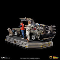 Iron Studios Regreso al Futuro Estatua 1/10 Art Scale DeLorean Full Set 23 cm