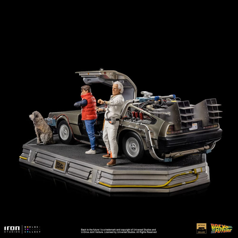 Iron Studios Regreso al Futuro Estatua 1/10 Art Scale DeLorean Full Set 23 cm