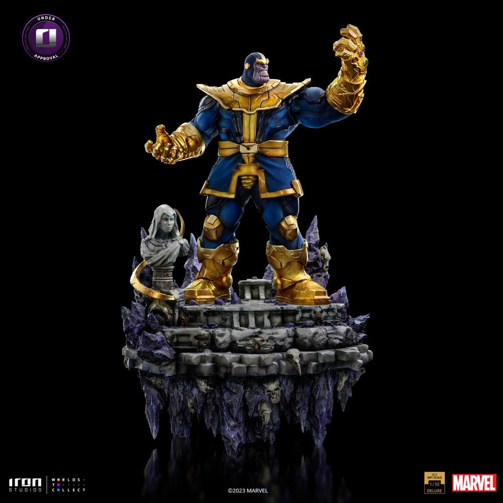 Iron Studios Marvel Estatua Deluxe BDS Art Scale 1/10 Thanos Infinity Gaunlet Diorama 42 cm