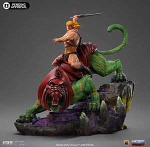 Iron Studios Masters of the Universe Estatua 1/10 Deluxe Art Scale He-man and Battle Cat 31 cm