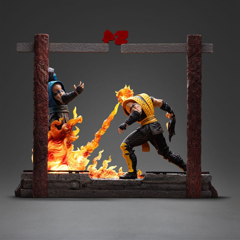 IRON STUDIOS Mortal Kombat Estatua 1/10 Deluxe Art Scale Scorpion Fatality 27 cm