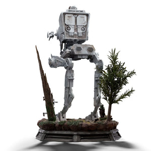 IRON STUDIOS Star Wars Estatua 1/20 Demi Art Scale AT-ST and Chewbacca 53 cm