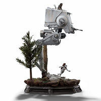 IRON STUDIOS Star Wars Estatua 1/20 Demi Art Scale AT-ST and Chewbacca 53 cm