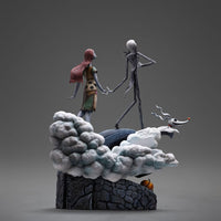 IRON STUDIOS Pesadilla antes de Navidad Estatua 1/10 Deluxe Art Scale Jack and Sally 39 cm