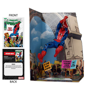 MCFARLANE TOYS Marvel Collection Estatua PVC 1/10 Spider-Man & Scene Gold Label (The Amazing Spider-Man #68) 15 cm