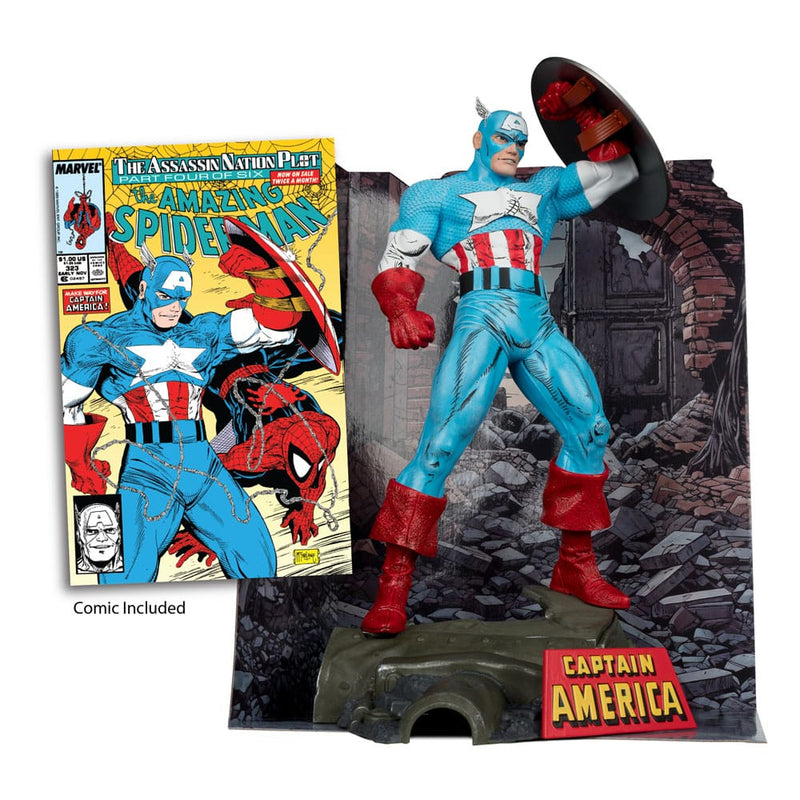 MCFARLANE TOYS Marvel PVC Estatua PVC 1/6 Captain America (The Amazing Spider-Man #323) 28 cm