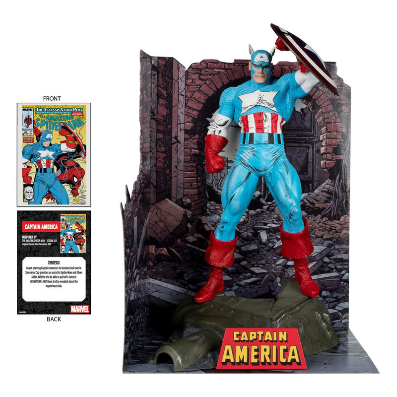 MCFARLANE TOYS Marvel PVC Estatua PVC 1/6 Captain America (The Amazing Spider-Man #323) 28 cm