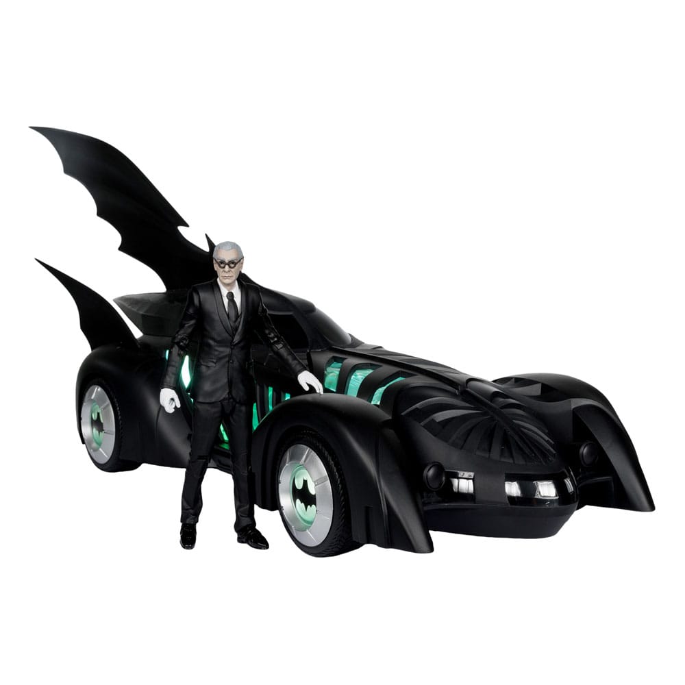 MCFARLANE TOYS Batman Forever DC Multiverse Figura con Vehículo Alfred Pennyworth & Batmobile (Gold Label) 79 cm