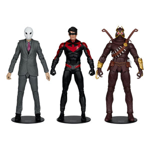 MCFARLANE TOYS DC Multiverse Pack de 3 Figuras Nightwing vs. Talon & Owl (Batman: The Court of Owls) (Gold Label) 18 cm