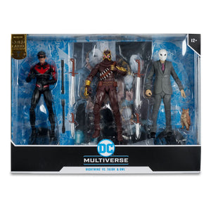 MCFARLANE TOYS DC Multiverse Pack de 3 Figuras Nightwing vs. Talon & Owl (Batman: The Court of Owls) (Gold Label) 18 cm