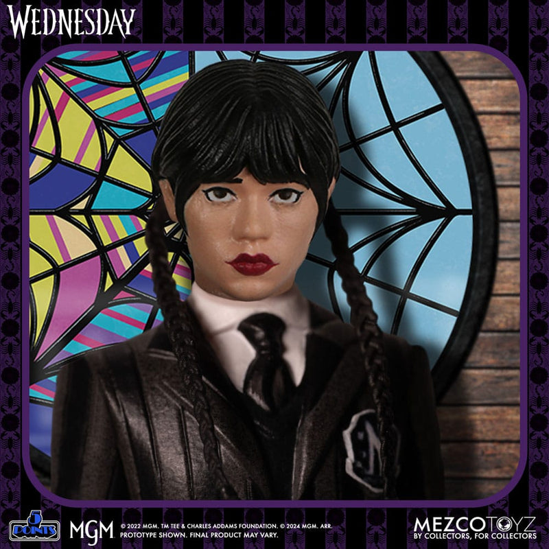 Mezco Toyz Wednesday Figuras 5 Points Wednesday & Enid Boxed Set 10 cm