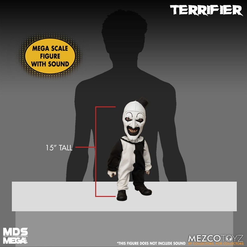 Mezco Terrifier Muñeco MDS Mega Scale Art the Clown with Sound 38 cm