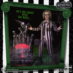 MEZCO TOYS Beetlejuice Figura 1/12 Beetlejuice Deluxe Edition 18 cm