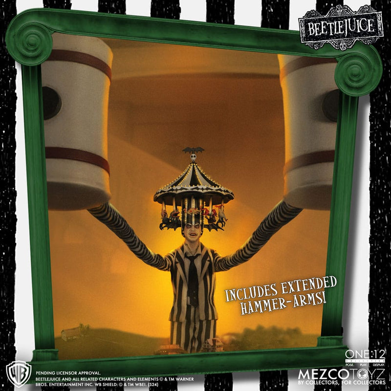 MEZCO TOYS Beetlejuice Figura 1/12 Beetlejuice Deluxe Edition 18 cm