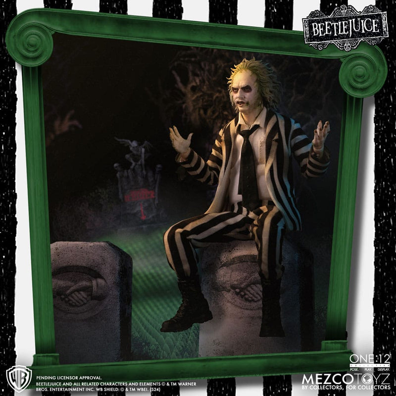 MEZCO TOYS Beetlejuice Figura 1/12 Beetlejuice Deluxe Edition 18 cm