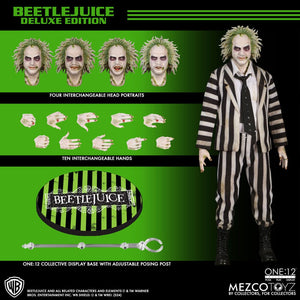 MEZCO TOYS Beetlejuice Figura 1/12 Beetlejuice Deluxe Edition 18 cm