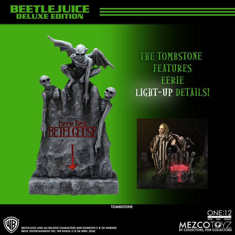 MEZCO TOYS Beetlejuice Figura 1/12 Beetlejuice Deluxe Edition 18 cm