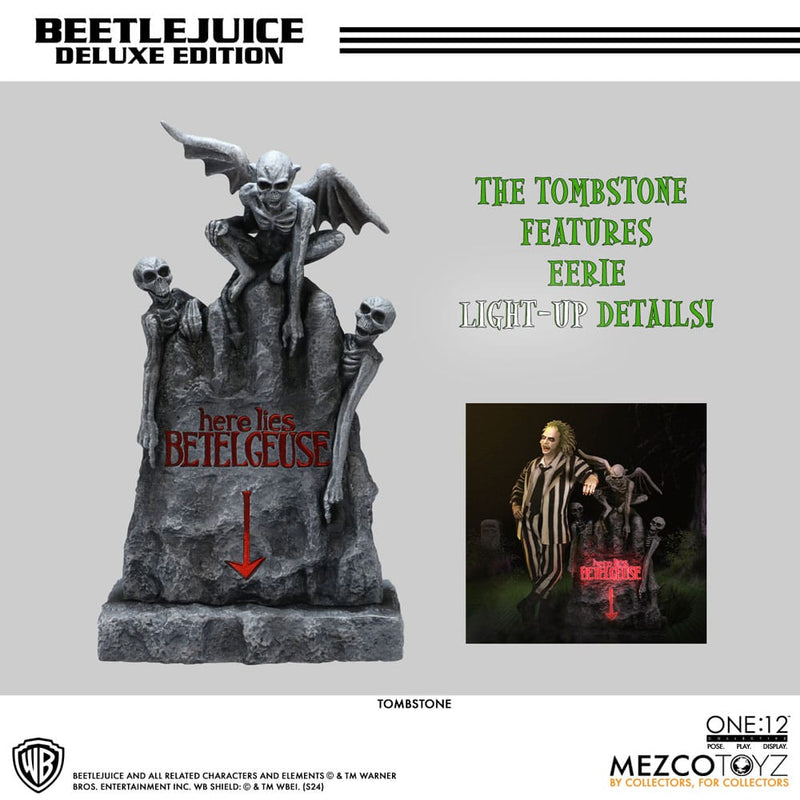 MEZCO TOYS Beetlejuice Figura 1/12 Beetlejuice Deluxe Edition 18 cm