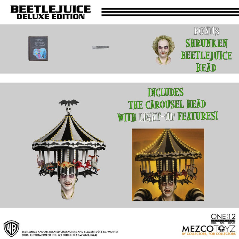 MEZCO TOYS Beetlejuice Figura 1/12 Beetlejuice Deluxe Edition 18 cm