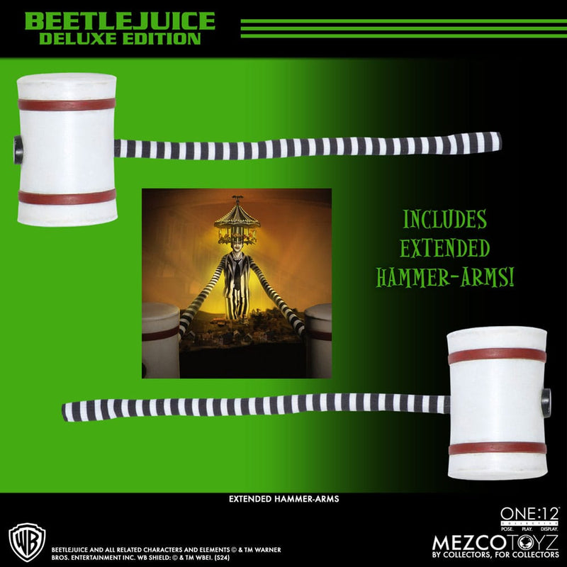 MEZCO TOYS Beetlejuice Figura 1/12 Beetlejuice Deluxe Edition 18 cm