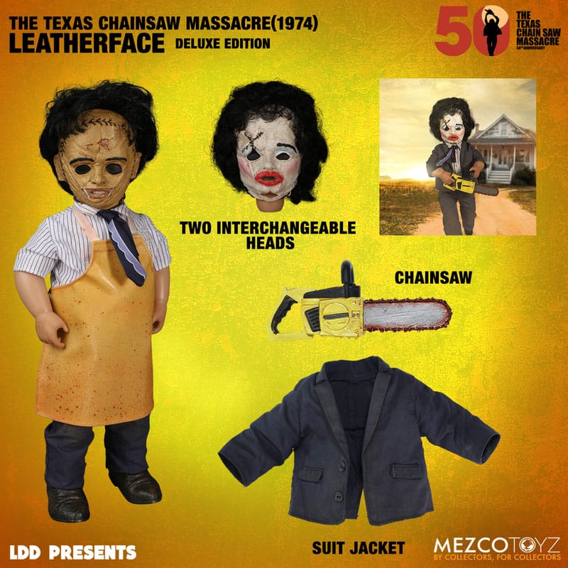 MEZCO TOYS The Texas Chainsaw Massacre (1974) Living Dead Dolls Muñeco Leatherface Deluxe Edition 27 cm