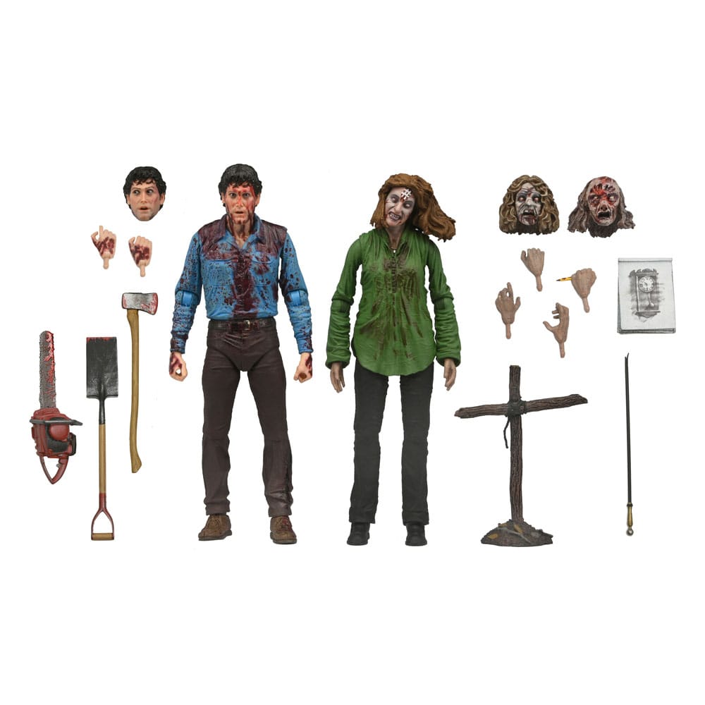 NECA Evil Dead Pack de 2 Figuras Ultimate Bloody Ash & Cheryl Williams 18 cm