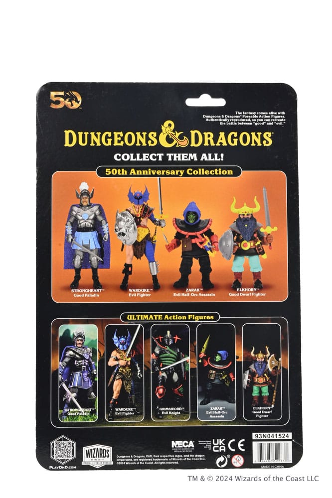 NECA Dungeons and Dragons Figura 50th Anniversary Zarak on Blister Card 18 cm