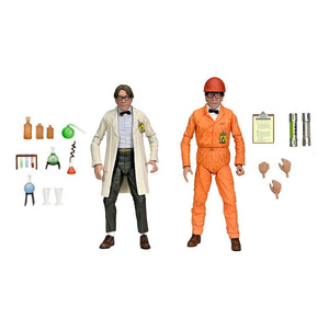 Neca TMNT II: The Secret of the Ooze 2-Pack Figuras Lab Coat Professor Perry and Hazmat Suit Professor Perry 18 cm