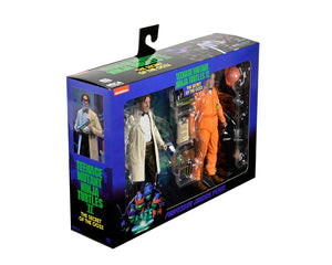 Neca TMNT II: The Secret of the Ooze 2-Pack Figuras Lab Coat Professor Perry and Hazmat Suit Professor Perry 18 cm