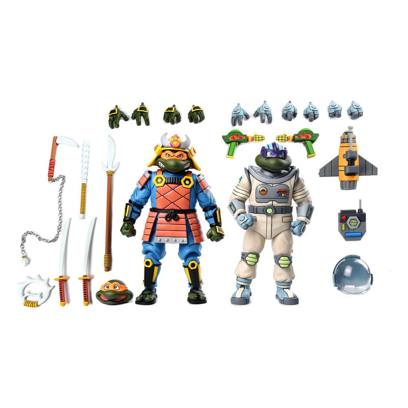 Neca Tortugas Ninja (Cartoon) Pack de 2 Figuras Space Adventure & Samurai Turtles 18 cm