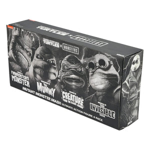 NECA Universal Monsters x Teenage Mutant Ninja Turtles pack de 4 Figuras Turtles Black & White 18 cm