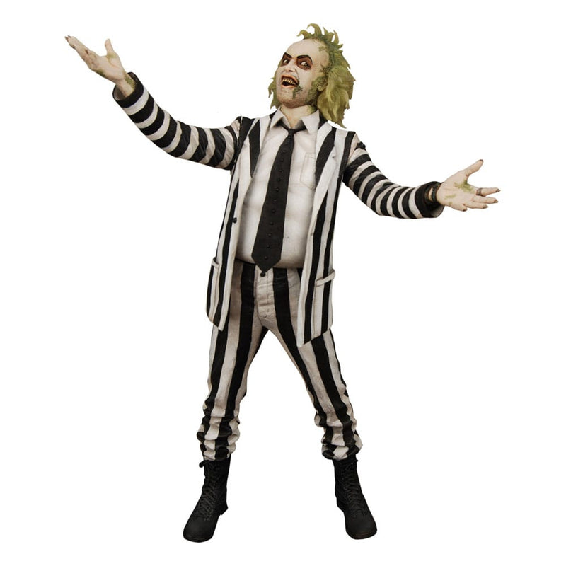 NECA Beetlejuice 1988 Figura 1/4 Striped Suit Beetlejuice 45 cm