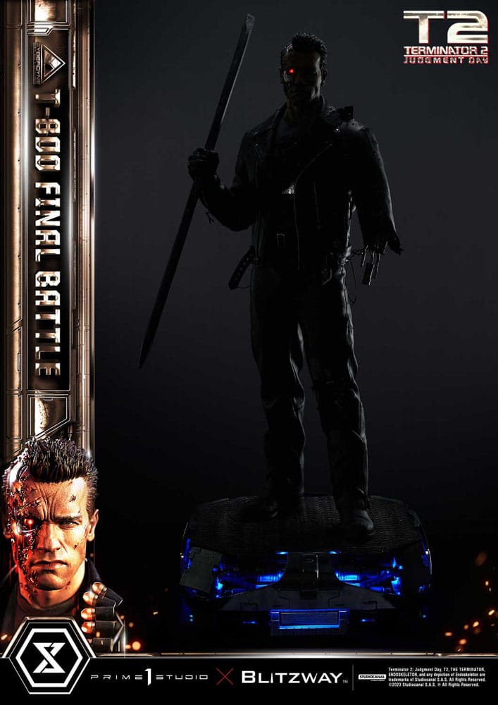 Prime 1 Studio Terminator 2 Estatua Museum Masterline Series 1/3 T-800 Final Battle Regular Version 75 cm