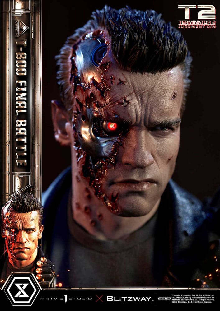 Prime 1 Studio Terminator 2 Estatua Museum Masterline Series 1/3 T-800 Final Battle Regular Version 75 cm