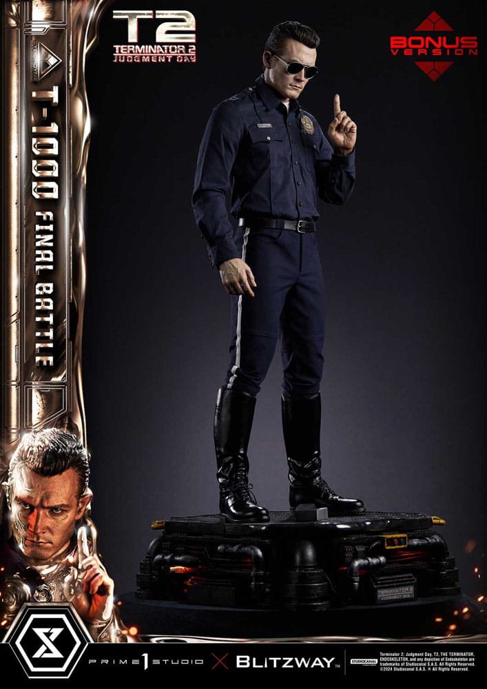 Prime 1 Studio Terminator 2 Estatua Museum Masterline Series 1/3 T-1000 Final Battle Deluxe Bonus Version 73 cm
