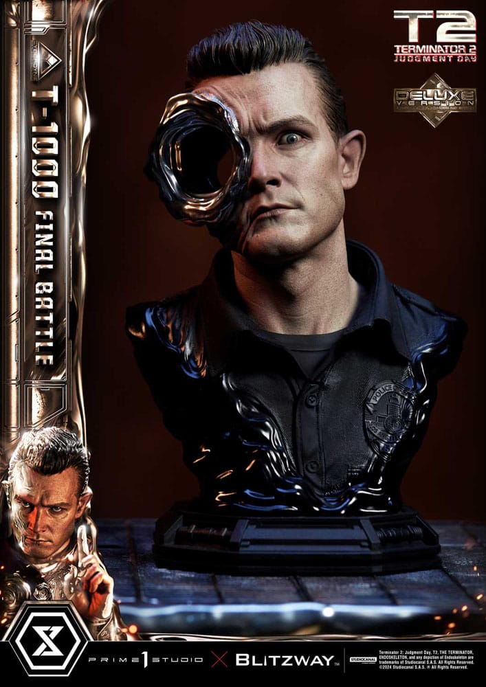 Prime 1 Studio Terminator 2 Estatua Museum Masterline Series 1/3 T-1000 Final Battle Deluxe Bonus Version 73 cm