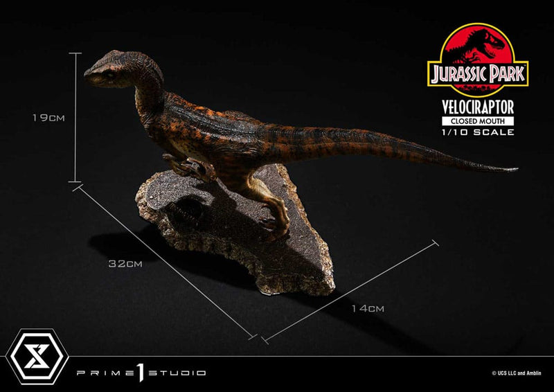 PRIME 1 Jurassic Park Estatua Prime Collectibles 1/10 Velociraptor Closed Mouth 19 cm