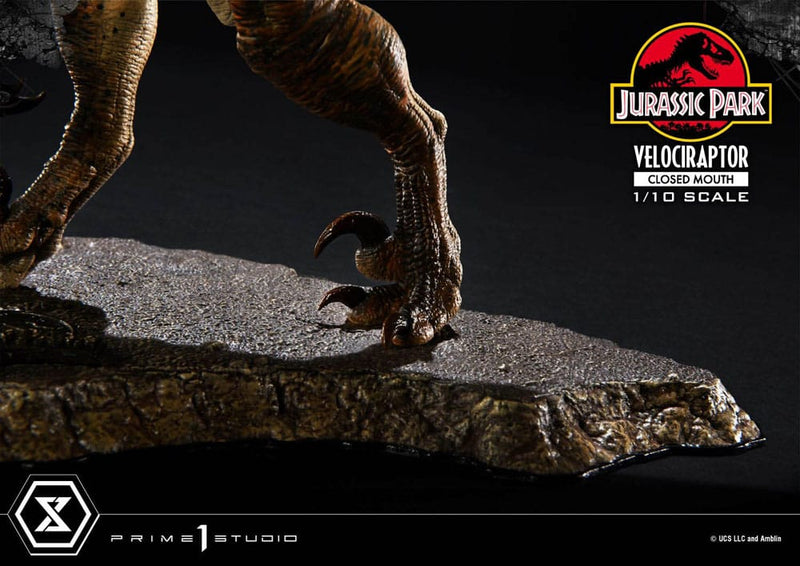 PRIME 1 Jurassic Park Estatua Prime Collectibles 1/10 Velociraptor Closed Mouth 19 cm