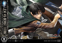 PRIME 1 STUDIOS Attack on Titan Estatua Ultimate Premium Masterline Series 1/4 Levi Versus Beast Titan 73 cm