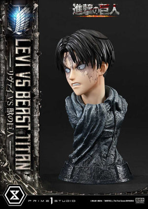 PRIME 1 STUDIOS Attack on Titan Estatua Ultimate Premium Masterline Series 1/4 Levi Versus Beast Titan 73 cm