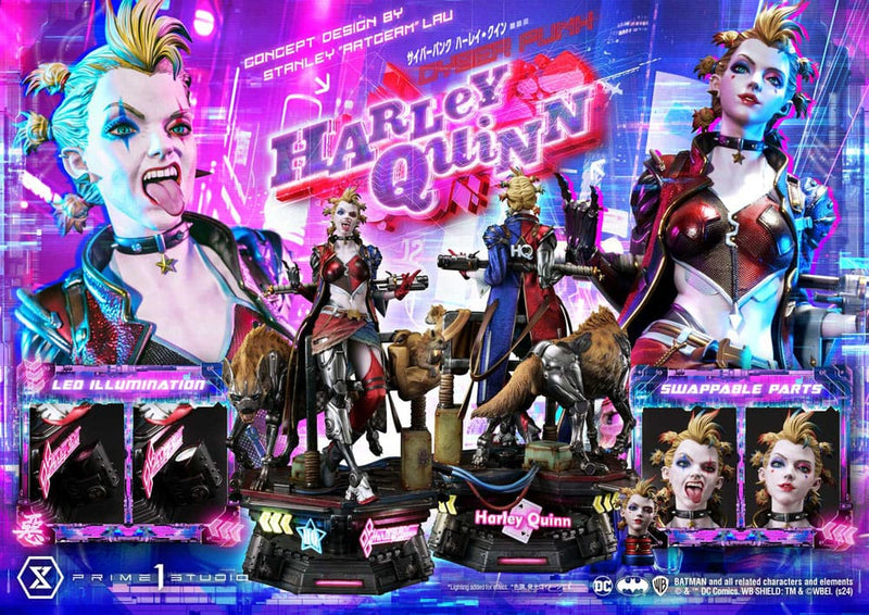 Prime 1 Studio Batman Estatua Ultimate Premium Masterline Series Cyberpunk Harley Quinn 60 cm