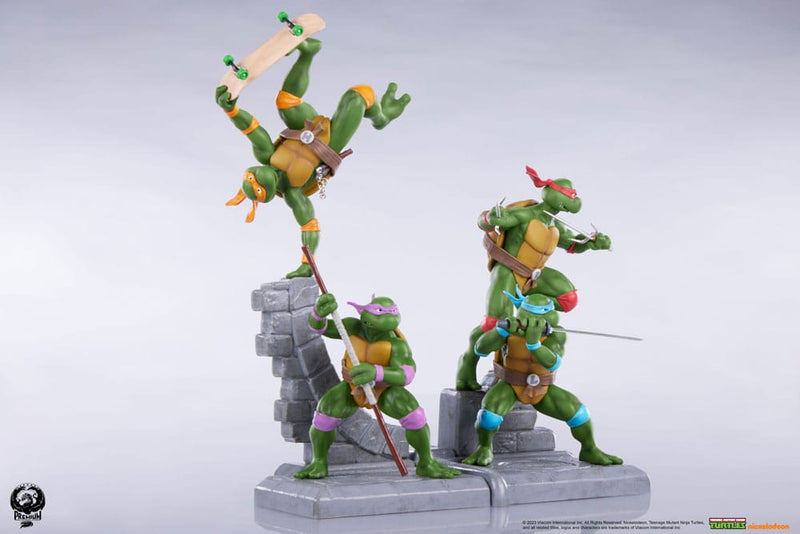 PCS Collectibles Tortugas Ninja Pack de 4 Estatua PVC (Classic Edition) 20 cm