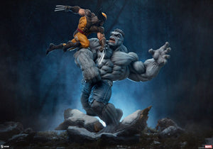 SIDESHOW COLLECTIBLES Marvel Estatua Grey Hulk vs Wolverine 58 cm