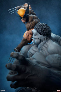 SIDESHOW COLLECTIBLES Marvel Estatua Grey Hulk vs Wolverine 58 cm